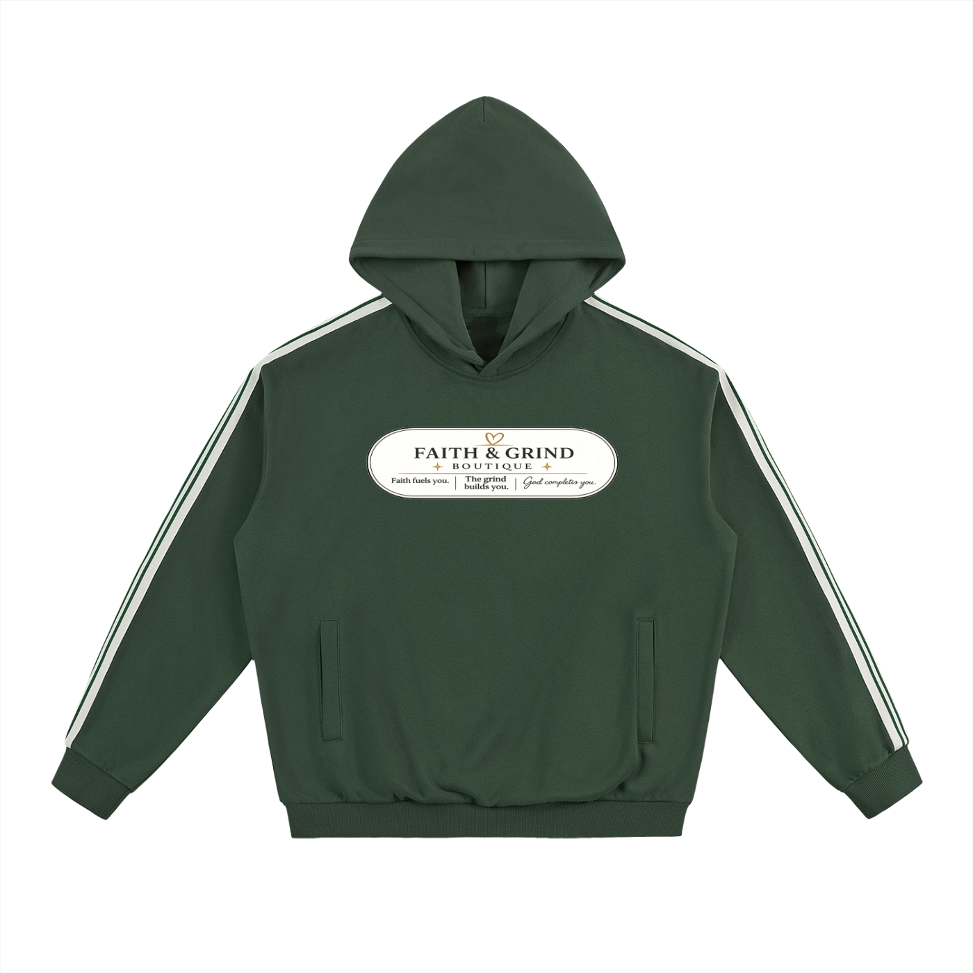 Side Stripe Drop-Shoulder Hoodie
